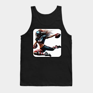 American Woman NFL Football Player #4 Tank Top